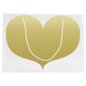 Big Gold Heart | Romantische Gift Bag Groot Cadeauzakje (Achterkant)