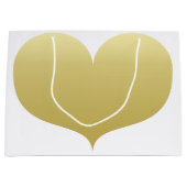 Big Gold Heart | Sac cadeau romantique (Devant)