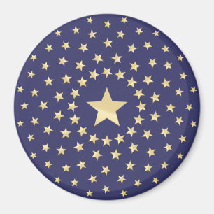 Big Golden Star omringd door kleinere sterren Magneet