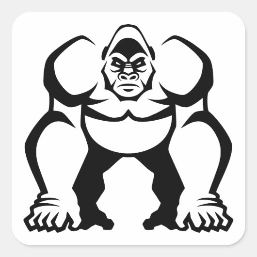 Big Gorilla Vierkante Sticker (Voorkant)