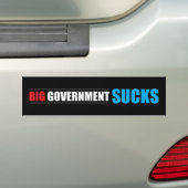Big Government Sucks Bumpersticker (Op auto)