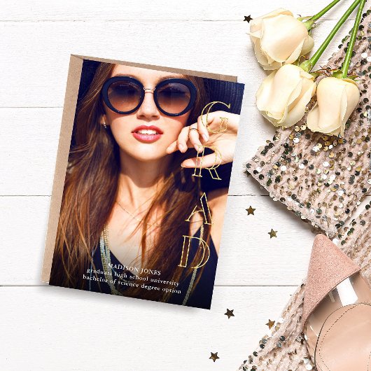 Big Grad Magazine Style Faire-part photo