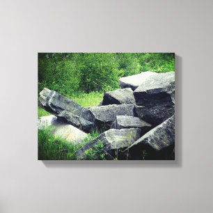Big Granite Rocks Natuur Canvas Afdruk