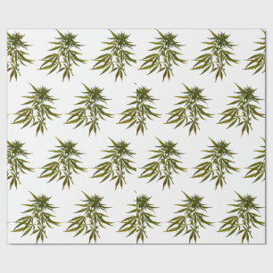 Big Green Buds op White Personalized Cadeaupapier