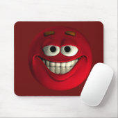 Big Grin Red Emoticon Muismat (Met muis)
