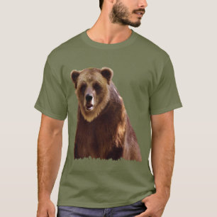 Big Grizzly Beer Wildlife Art Gift T-shirt