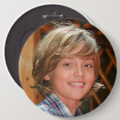 BIG grote aangepaste fotoknop Ronde Button 6,0 Cm (Voorkant /achterkant)