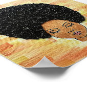 Big Hair Button Art Poster (Hoek)