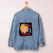 Big Hair Dare Funny Tighties Flashback Toon Denim Jacket (Hangar)