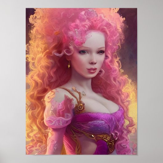 Big Hair Woman Poster (Voorkant)