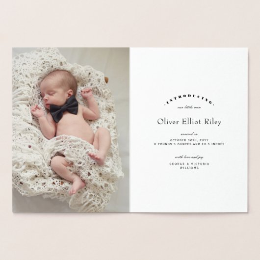 Big Hallo Little Man Baby Boy Aankondiging (Binnen)