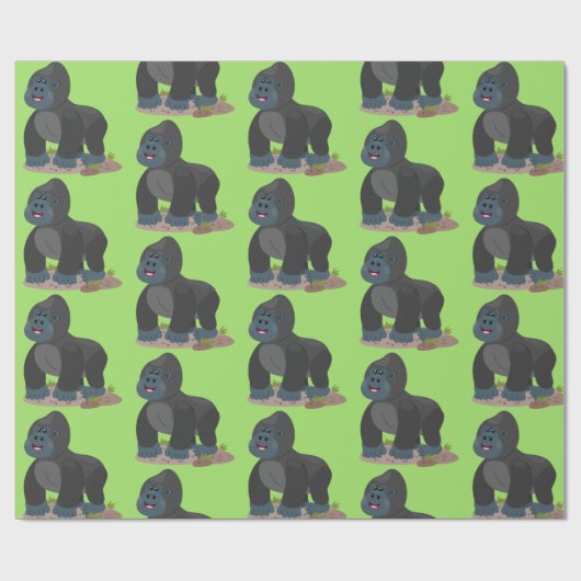 Big happy gorilla cartoon illustratie cadeaupapier (Vlak)