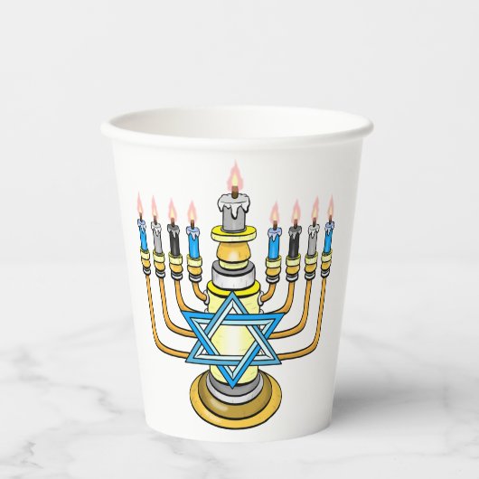Big Happy Hanukkah Papieren Bekers (Voorkant)