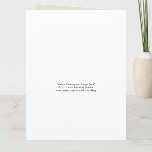 BIG Happy Retirement Gefeliciteerd Gele Bloem Kaart (Achterkant)