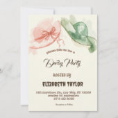 Big Hat Derby Party Invitation Kaart (Voorkant)