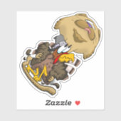 Big Head Thanksgiving Cat Sticker (Vel)