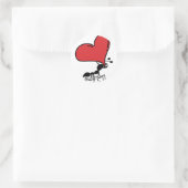 Big Heart Ant, veel liefdesant Ronde Sticker (Tas)