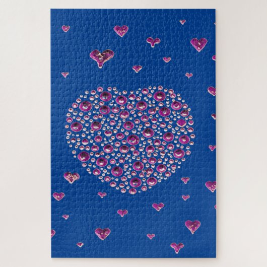 Big Heart Blue Legpuzzel (Verticaal)