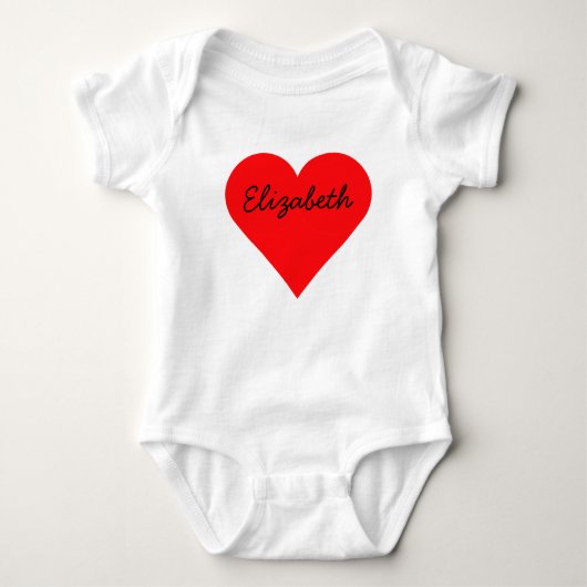 Big Heart Custom Valentijnsdag Romper (Voorkant)