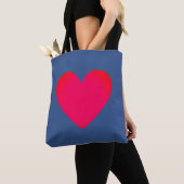 Big Heart Editable Blue Laptop Canvas tas (Dichtbij)
