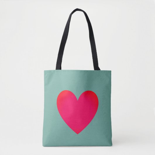 Big Heart Editable Red Laptop Canvas tas (Voorkant)