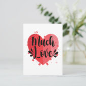 Big Heart Much Love Briefkaart (Staand voorkant)