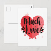 Big Heart Much Love Briefkaart (Voorkant / Achterkant)