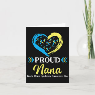 Big Heart Proud Nana Grandma World Down Syndrome A Kaart