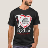Big Heart Single Funny Ik hou van mezelf T-shirt (Voorkant)