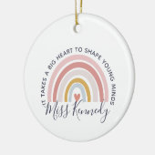 Big Heart tot Shape Young Minds Teacher Keramisch Ornament (Links)