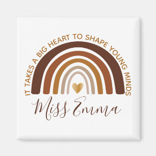 Big Heart tot Shape Young Minds Teacher Magneet
