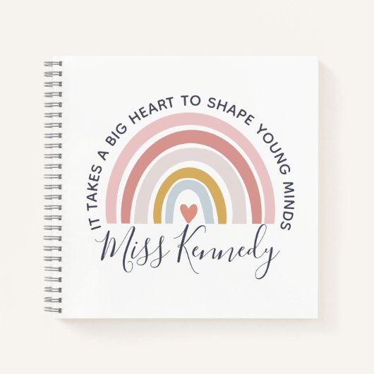 Big Heart tot Shape Young Minds Teacher Notitieboek (Voorkant)