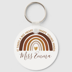 Big Heart tot Shape Young Minds Teacher Sleutelhanger