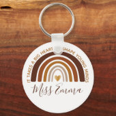 Big Heart tot Shape Young Minds Teacher Sleutelhanger (Voorkant)