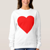 BIG HEART vrouwenhaar witte sweatshirt (Voorkant)