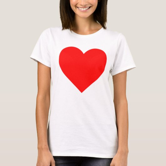 BIG HEART-vrouwtjes met lange mouwen wit t-shirt (Voorkant)