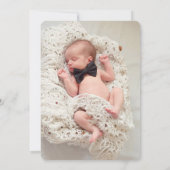 Big Hello Little Man Baby Boy Faire-part de naissa (Dos)