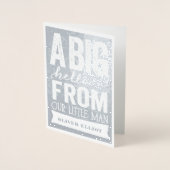 Big Hello Little Man Baby Boy Faire-part de naissa (Devant)