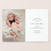 Big Hello Little Man Baby Boy Faire-part de naissa (Intérieur)