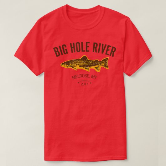 Big Hole River, Melrose Montana Tee  T-shirt (Design voorkant)