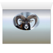 Big Horn Ram Sheep - Mouflon (Binenzijde Horizontaal (Onderkant))