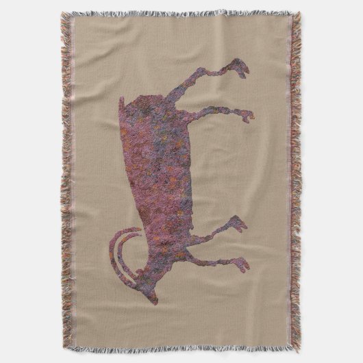 Big Horn Sheep Petroglyph Deken (Voorkant Verticaal)