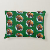 big horned bison accent kussen (Achterkant)