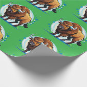 big horned bison cadeaupapier (Hoek)