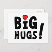 Big hug. Carte d'identité ou pour la Saint-Valenti (Devant / Derrière)