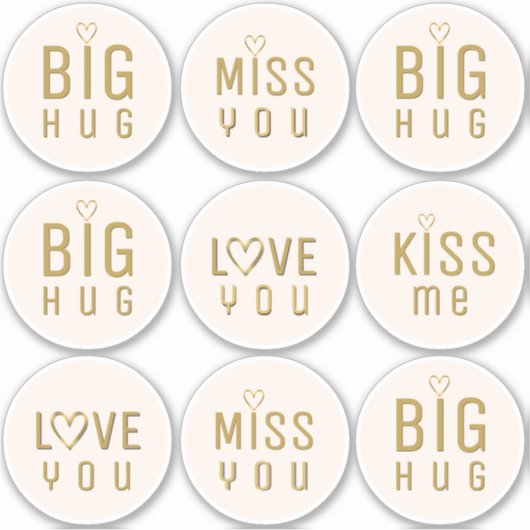 Big Hug en Miss You and Kiss Me Labels (Voorkant)