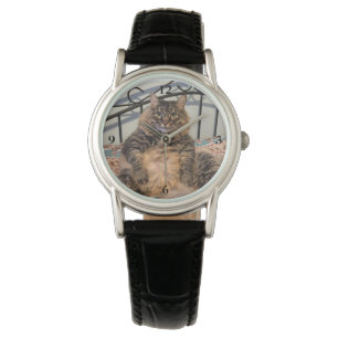 Big Huggable Cat Watch Horloge