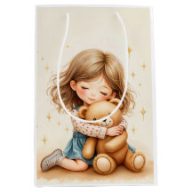 Big Hugs - Schattige meisje knuffelen Teddy Bear