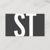 Big Initialen Monogram Personal Trainer Lichtgrijs Visitekaartje (Achterkant)