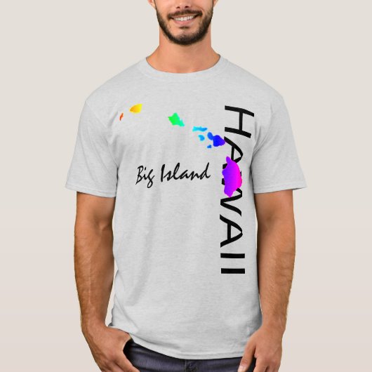 BIG ISLAND - HAWAÏ ISLANDS NEON REGENBOOG T-SHIRT (Voorkant)